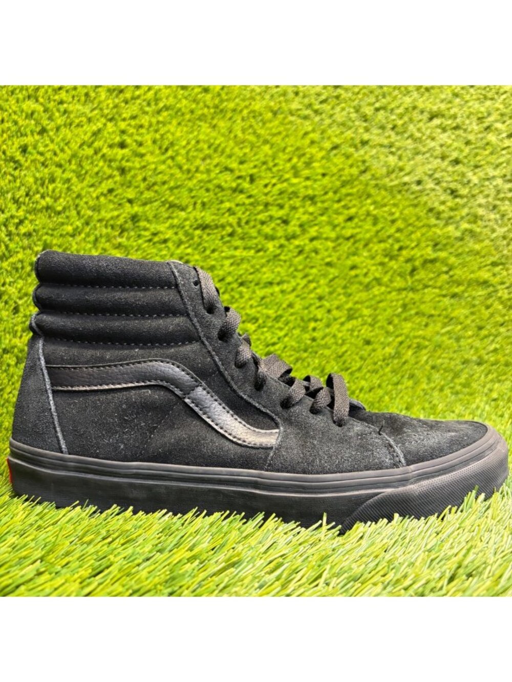 Vans Sk8-Hi Mens Size 9 Womens 10.5 Black Athletic Suede Skate Shoes Sneakers
